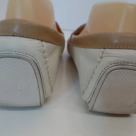Cole Haan Air White & Tan Leather Slip on Driving Loafers Shoes Sz 9 #D39386 - Picture 4 of 16